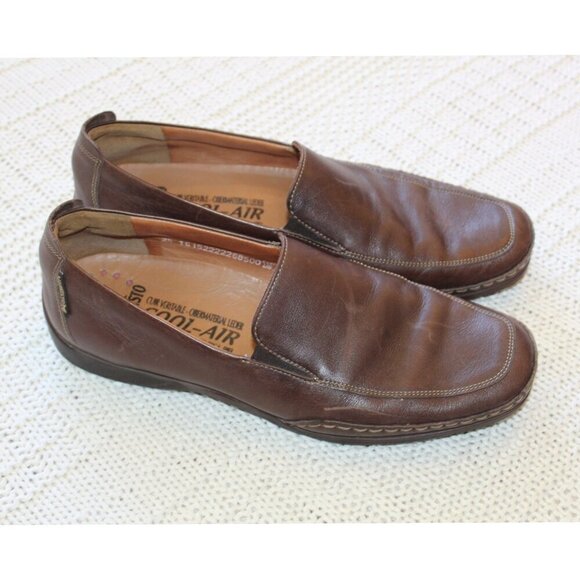 Mephisto Men's Edlef Slip on Brown Leather Shoes Size 10 US Loafer Cool Air - Picture 3 of 11